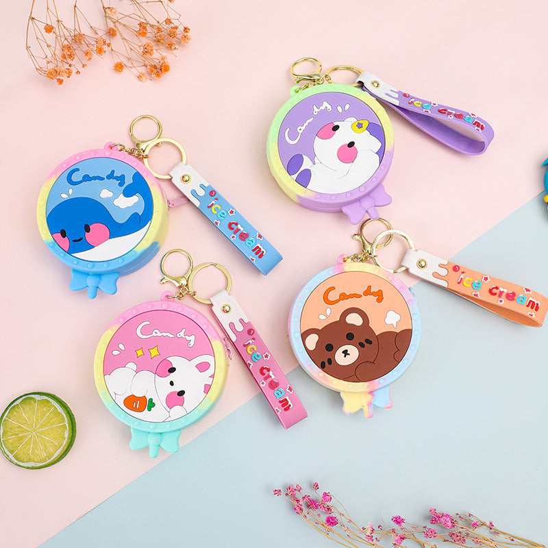 Wholesale Cartoon Coin Purse Silicone Keychain